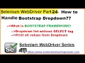 Selenium WebDriver Part24 How to Handle Bootstrap Dropdown in Selenium WebDriver