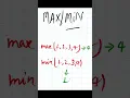 Python - 037 Get Maximum and Minimum value in python