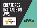 How to create an RDS postgres instance on AWS