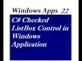 C Checked ListBox Control in Windows Application