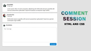 How to Create a Comments Box using HTML and CSS Comment Box HTML and CSS