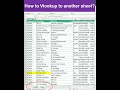 VLOOKUP to Another Sheet Easy Steps