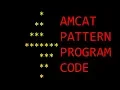 AMCAT PATTERN PROGRAM 4