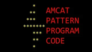 AMCAT PATTERN PROGRAM 4