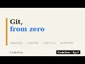 Git From Zero snapshots branches conflicts worktrees