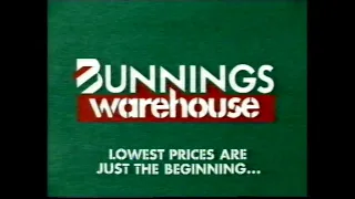 Bunnings Warehouse Lowest Prices Are Just The Beginning TV Ad 1997