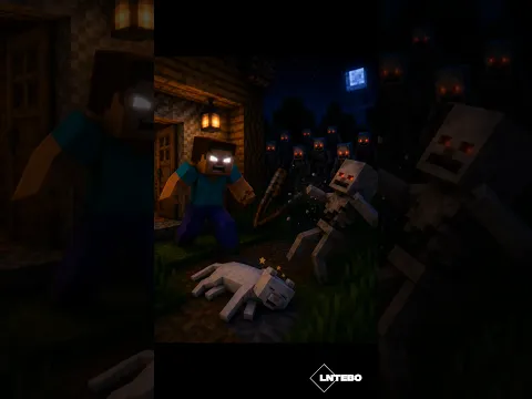 Steve melawan skeleton 😱 #shorttrending #minecraft #viral