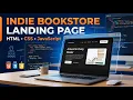 Indie Bookstore Landing Page Frontend Project HTML CSS JS Responsive Website