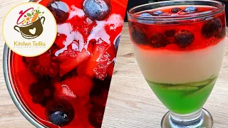 berry custard special desert by kitchen tadka