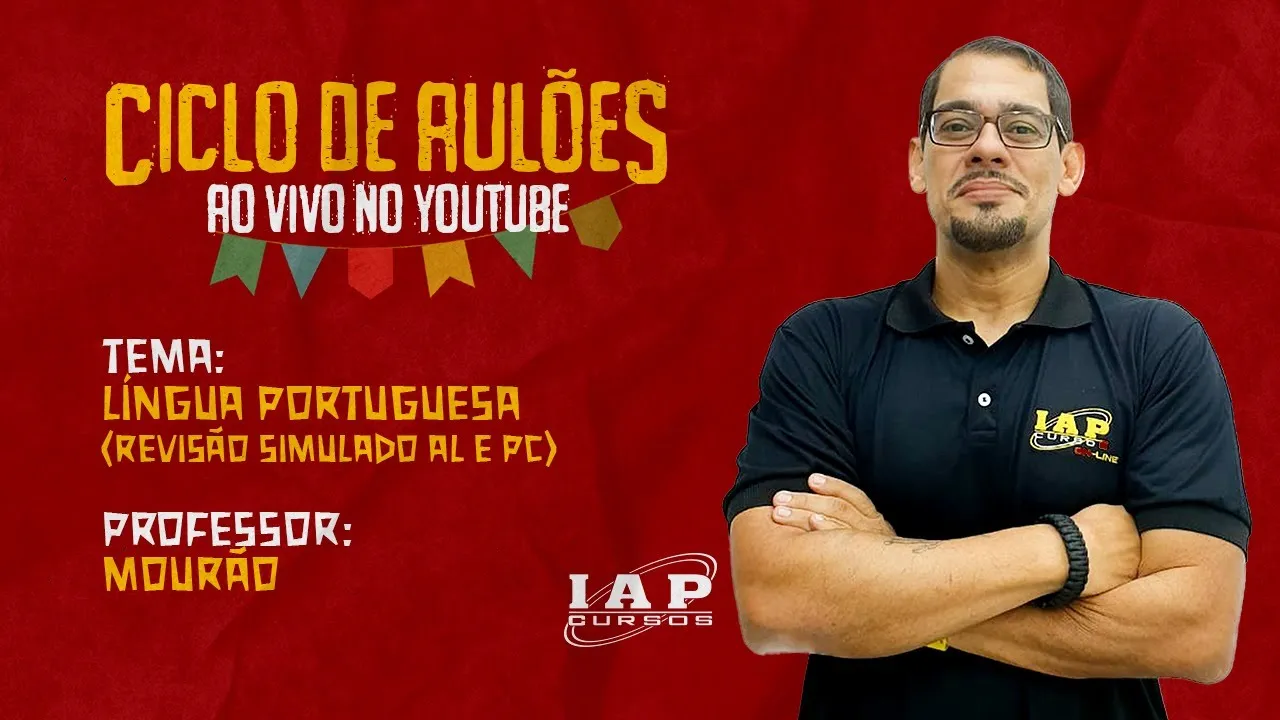 LIVE: REVISÃO DE PORTUGUÊS - SIMULADO AL-RN E PCRN