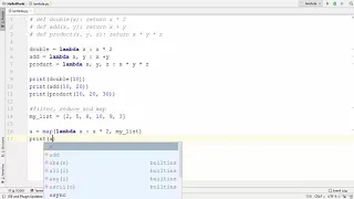 Lambda filter reduce and map python tutorials