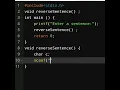 C Program to Reverse a Sentence Using Recursion in 50 X Speed