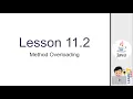 Java Lesson 11 2 - Method Overloading