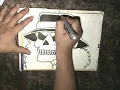 Drawing a Cholo Skull----And Some Oldies Songs- Instrumental Oldies