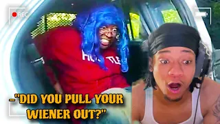 Man In Blue Wig BRUTALLY ATTACKS Police Officer For A Crazy Reason