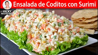 ENSALADA DE CODITOS CON SURIMI | Vicky Receta Facil