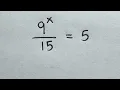 How to solve for x in this nice exponential equation Math Olympiad Mathematics