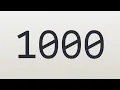1000 Second Count Up Timer 1 to 1000 Seconds