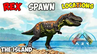 ASA BEST Rex Spawn LOCATIONS ARK Survival Ascended The Island