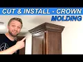 How To Cut and Install Crown Molding on Cabinets