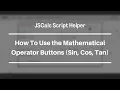 JSCalc Script Helper Tutorial How to use the Sin Cos and Tan Buttons