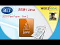 SEM1 Java - 2020 Past Paper Part 2 IT1406