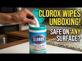 Clorox Disinfectant Wipes Unboxing Safe on Any Surface