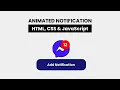 Animated Notification Button using HTML CSS JavaScript