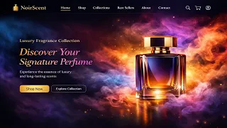 Build a Luxury Perfume Ecommerce Website Using HTML CSS JavaScript Full Responsive Design