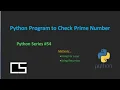 Python Program to Check Prime Number CodingwithShameera1