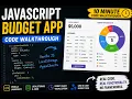 Vanilla JavaScript Budget App Categories Percentages Charts