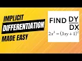 IMPLICIT DIFFERENTIATION Made EASY - Mastering the Basics in 10 Minutes AP Calculus AB BC Calc 1
