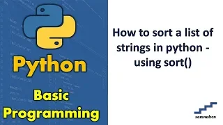 How to sort a list of strings in python - using sort