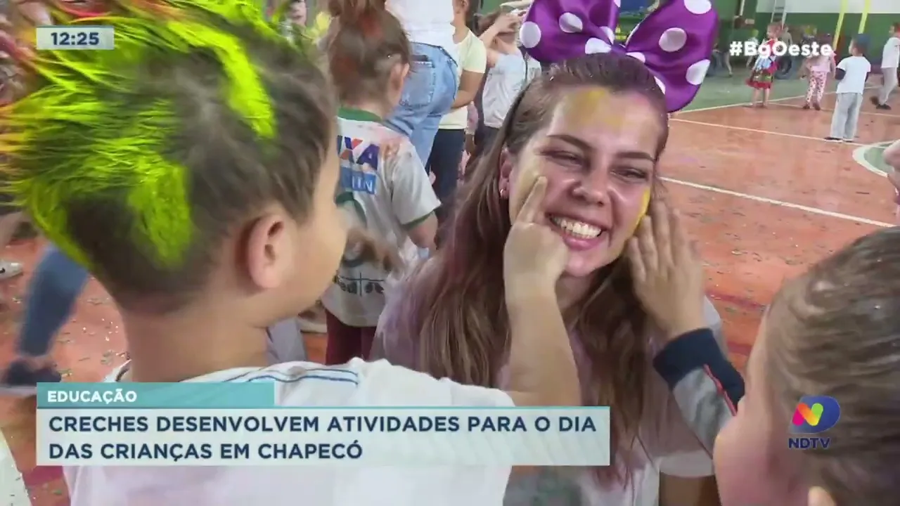 Creches desenvolvem atividades para o dia das crianças em Chapecó