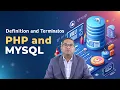 Definition and Terminology on PHP and MySQL by Dr A Krishna Chaitanya