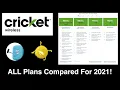 Cricket Wireless Plans 2021 - 2GB 10GB 55 Unlimited 60 Unlimited More Plan Reviews