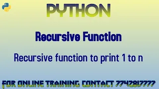 recursion in python print increasing count using recursion
