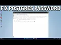How To Fix Forgot Postgres Password - Easy Fix