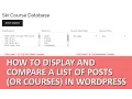 How to create a comparison searchable and filter list of posts in WordPress