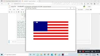 USA flag drawing in Python Python turtle graphics
