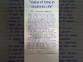 Download Lagu Speech Writing in English|| Value of time in students Life #viral #english #trending