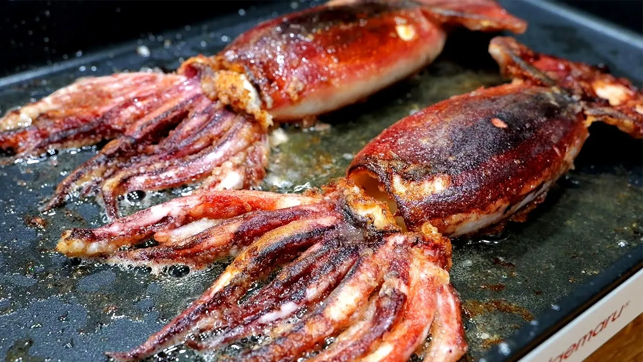 통오징어 버터구이