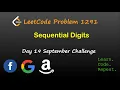Sequential Digits LeetCode 1291 September LeetCode Challenge Day 19