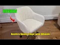BestEra Vanity Chair with Wheels Review Stylish Velvet Desk Chair Worth It