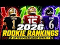 Updated 2026 Dynasty Rookie Rankings After Preseason Week 1