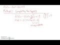 Max and Min of Quadratic Functions 3 2