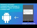 Android internet connection checking Android check internet connection - codeplayon