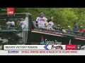 Eddie Rosario does the chop in Braves parade