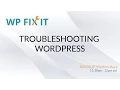 Troubleshooting WordPress