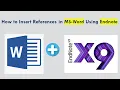 How to Insert References in Word Using Endnote